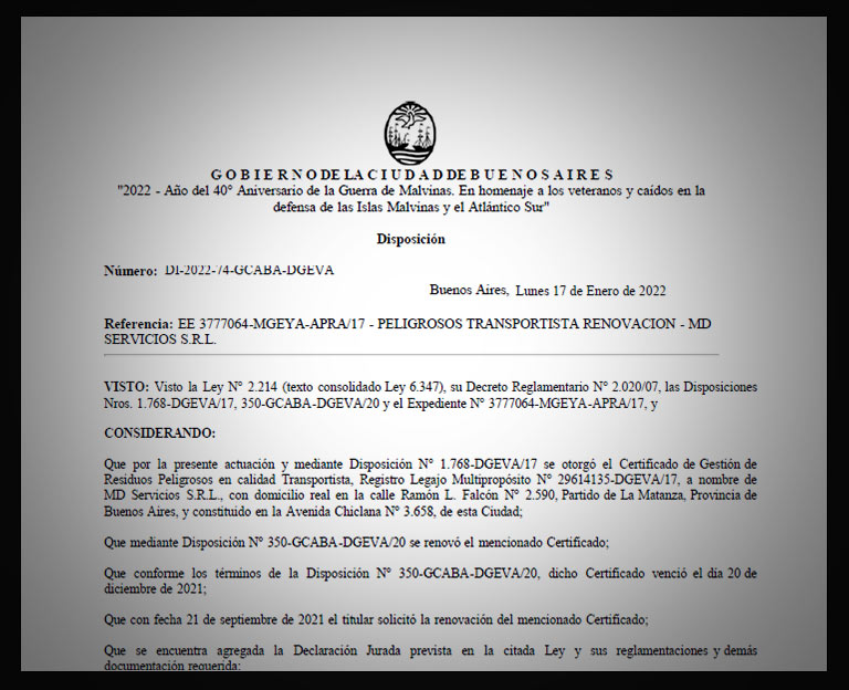 HABILITACION TRANSPORTES APRA
